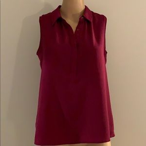 Maroon collared tank